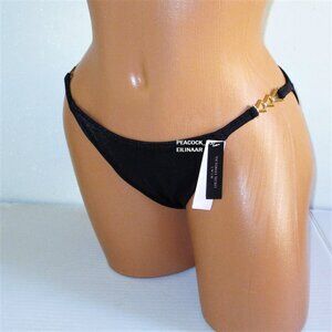 Victoria Secret Swim Chain Strap Bikini Bottom Extra-Large XL Black nwt